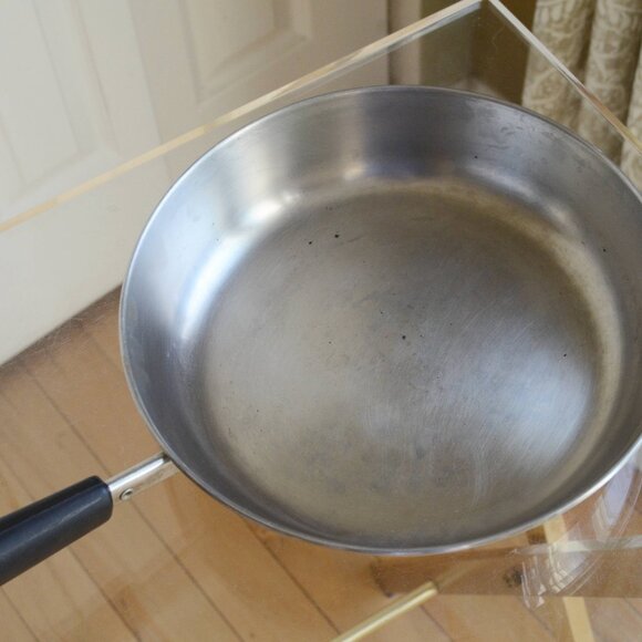 REVERE WARE 9" Stainless Steel Copper Bottom Skillet Fry Pan - Picture 3 of 8
